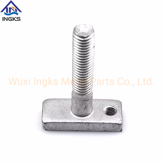 亜鉛鋼工場供給丸穴付き T タイプ長方形ヘッド ボルト